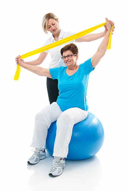 Senior woman in gym