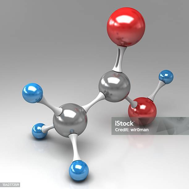 Cząsteczka Kwasu Octowego - zdjęcia stockowe i więcej obrazów Atom - Atom, Azot, Bez ludzi