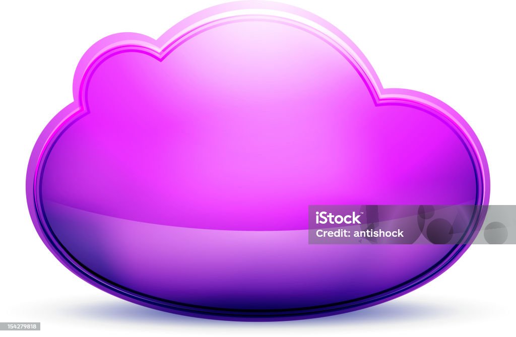 Glänzende Lila Vektor-cloud - Lizenzfrei Illustration Vektorgrafik