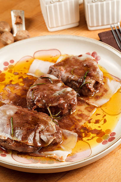 istock Filet mignon lard and wine sauce 154280610