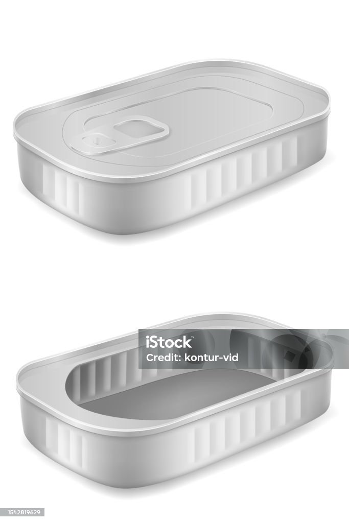 Rectangular Ej Metal Rectangular Jar For Products Vector Illustration Stock ...