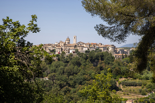 The medieval village of Saint Paul de Vence in the Maritime Alps on the south coast of France