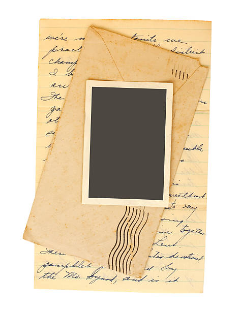 istock Photo border with old letter 154282325
