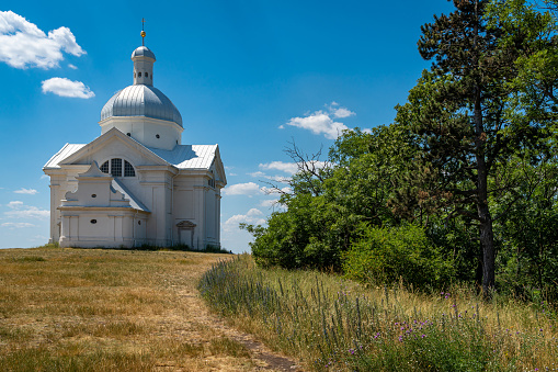 View of Chapel of St. Sebastian in Mikulov, South Moravia, Czech Republic