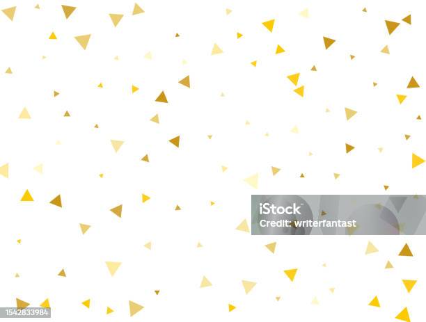 Gender Neutral Golden Triangular Confetti Background Vector ...