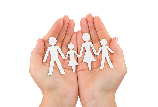 istock Paper family in hands 154288558