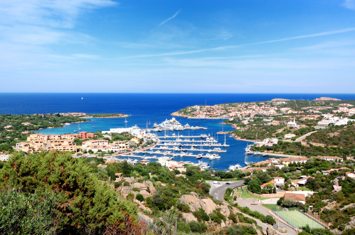 View of the capital of Sardinia, Porto Cervo.