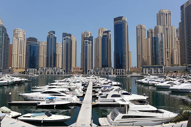 istock Yachts at Dubai Marina 154291258