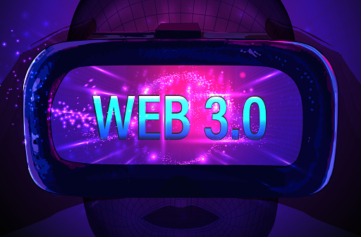 Web 3.0 concept background. (Used clipping mask)
