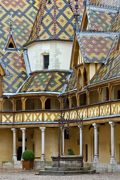 Famous hospice in Beaune, Burgundy