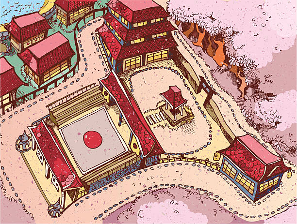 Japon dojo - Illustration vectorielle