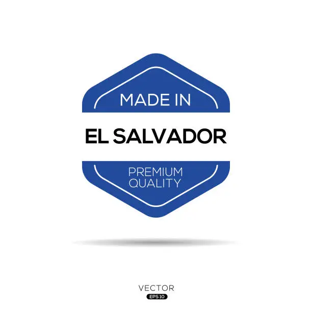 Vector illustration of Made in El_Salvador