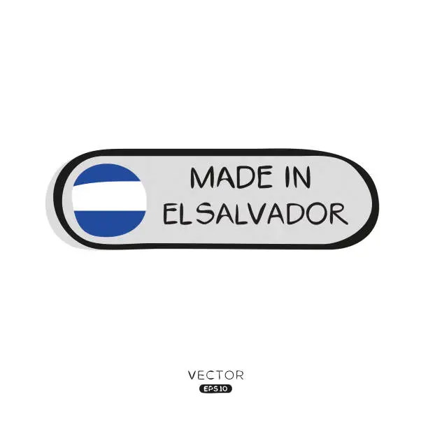 Vector illustration of Made in El_Salvador