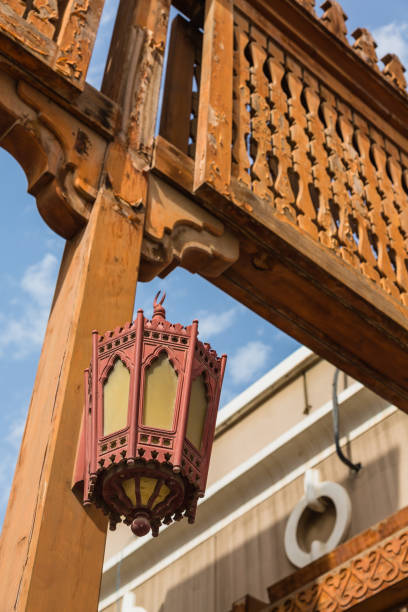 Traditional Arabic metal streetlight United Arab Emirates