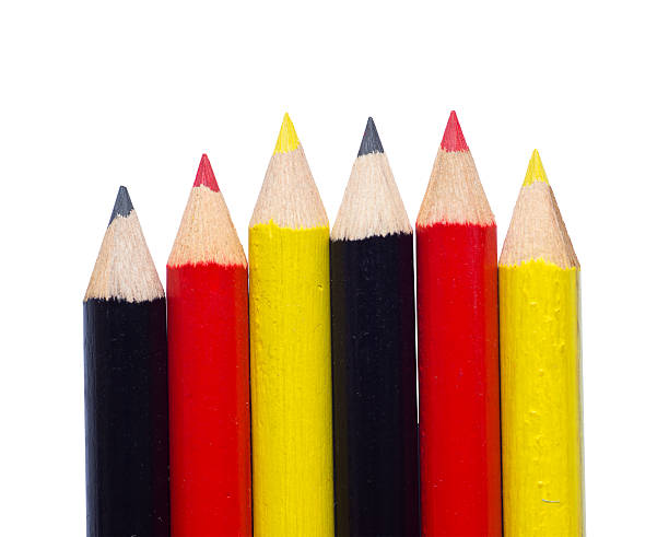 istock Isolated crayons with german colors 154297327