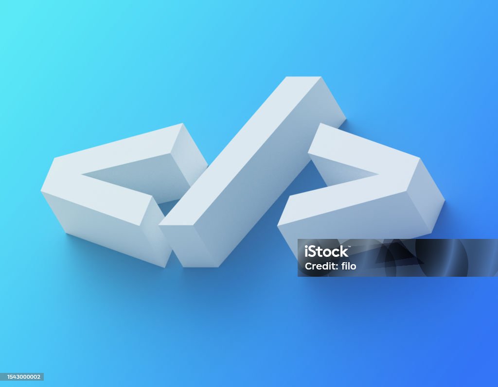 Coding 3d Abstract Symbols Programming Coding 3d Symbol Stock Photo - Download Image Now ...