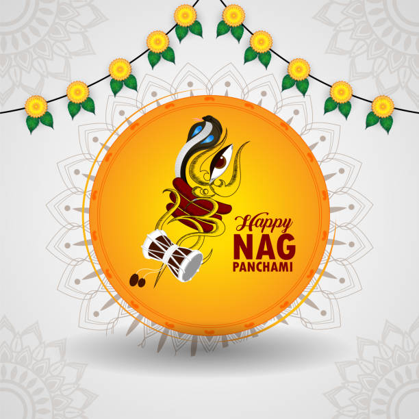 Naag panchami hindu festival background Naag panchami hindu festival background Nag Panchami stock illustrations