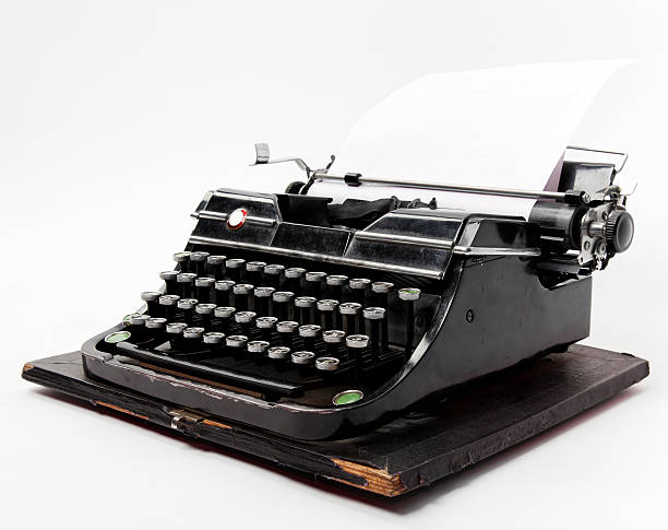 istock Old typewriter with a sheet of paper 154309527