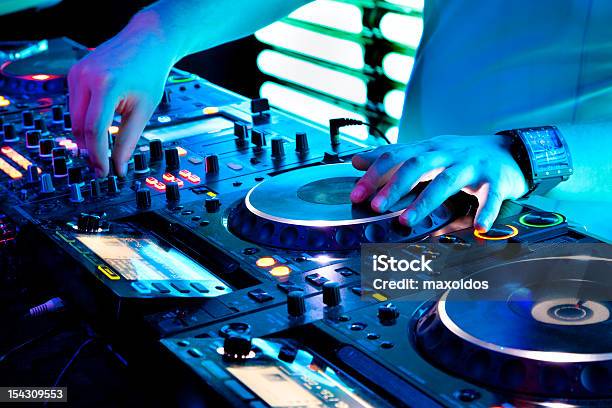 Nightclub In Moscow At Party Stock Photo - Download Image Now - DJ, Techno Music, Turntable