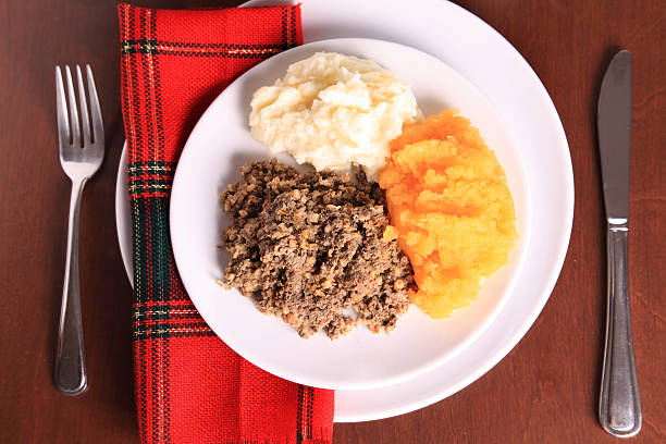 Scottish Haggis Dinner stock photo
