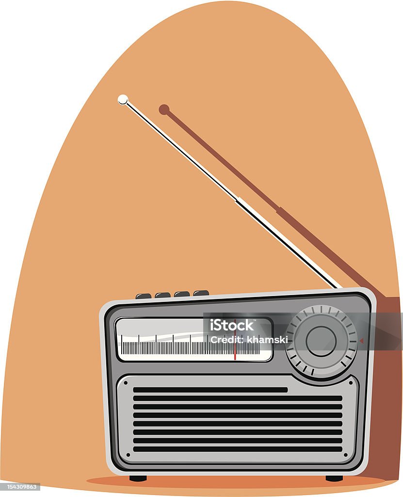 Radio - arte vectorial de Antena - Aparato de telecomunicación libre de derechos