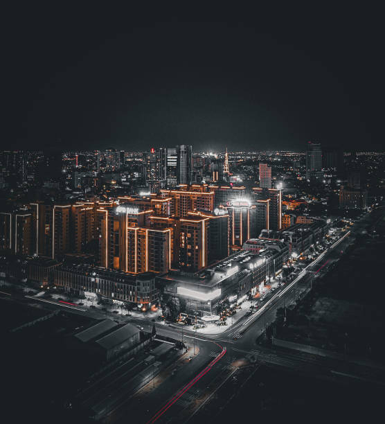 OnePark residential complex in Phnom Penh, shot from a sky-bar balcony