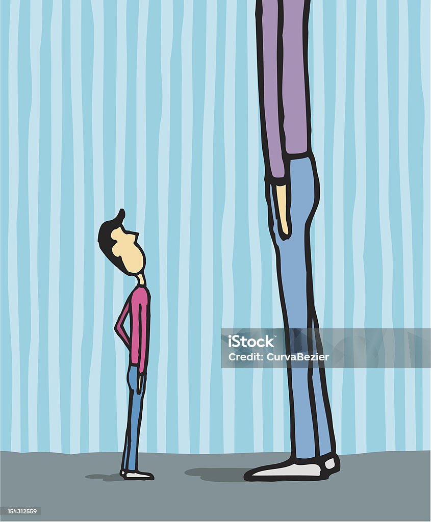 Growth Looking Up And Wishing Stock Illustration - Download Image Now - Tall  Person, Short Person, Tall - High - iStock