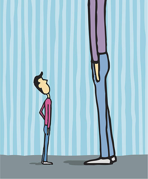 Growth Looking Up And Wishing Stock Illustration - Download Image Now -  Short Person, Tall Person, Tall - High - iStock