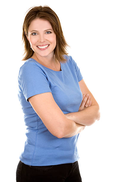 istock casual woman in blue 154312601