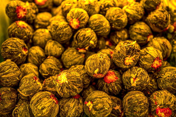 Jasmine tea balls at Grand Bazaar In Istanbul, Turkey