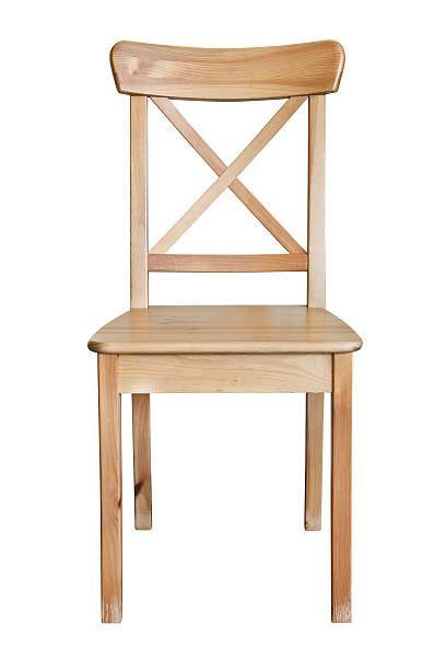 istock Wooden chair, isolated on white 154314868