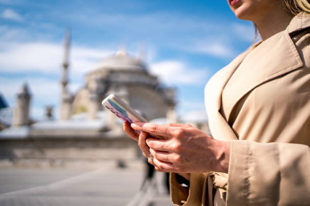 istock Woman using phone in Istanbul 1543156687