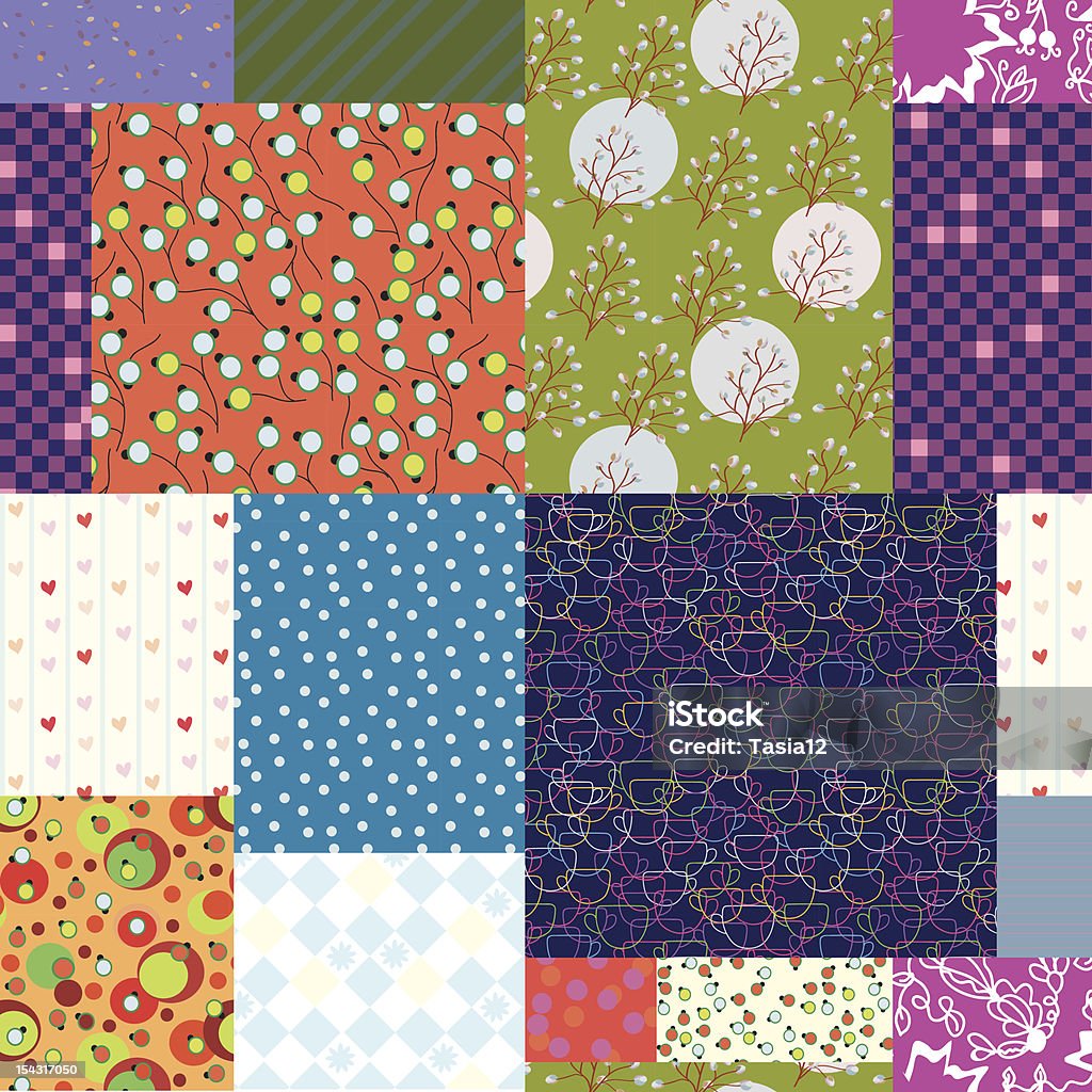 Patchwork Funny Seamless Pattern Stock Illustration - Download Image ...
