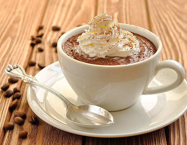 istock Chocolate dessert with whipped cream 154319090