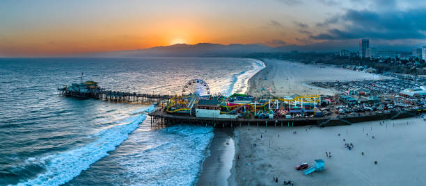 istock Santa Monica Pier California sunset view 1543218520