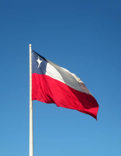 istock Large Chilean flag waving 1543245370