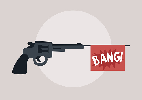 The Bang Flag Gun, a toy used to prank