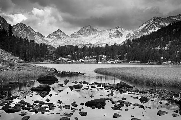 istock Dramatic Landscape, Mountain in Black and White 154325626
