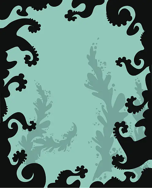 Vector illustration of Ocean Tentacle Frame