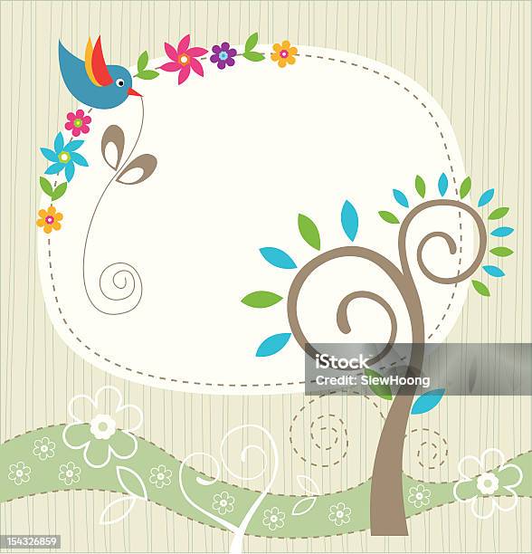 Spring Wishes And Greetings Stock Illustration - Download Image Now - Cute, Picture Frame, Decoration