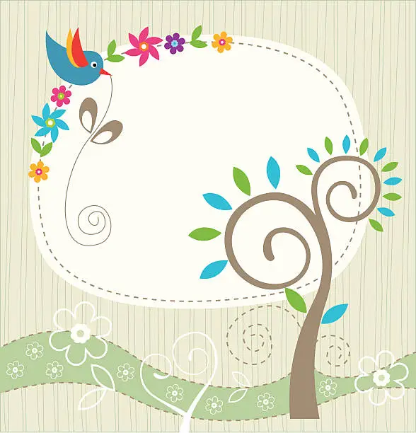 Vector illustration of Spring Wishes and Greetings