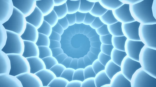 Abstract Blue Spiral Cartoon Cloudy Radial Animation