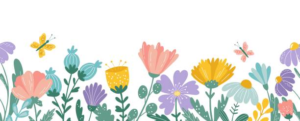 Flower Bottom Border Clip Art