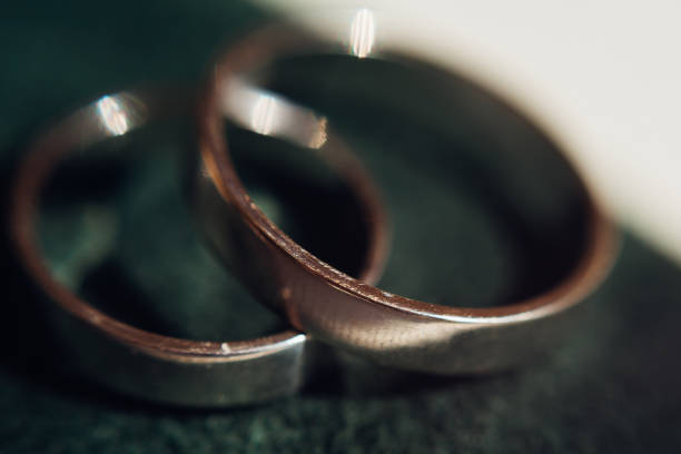 istock gold wedding rings. close up. jewelry 1543374992