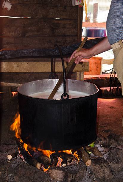istock Making traditional cheese in Romania 154340992