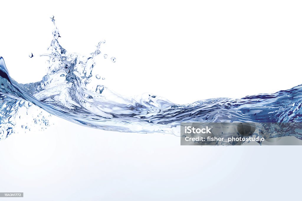 Water splash isolated on white Close up of splash of water forming flower shape, isolated on white background Water Stock Photo