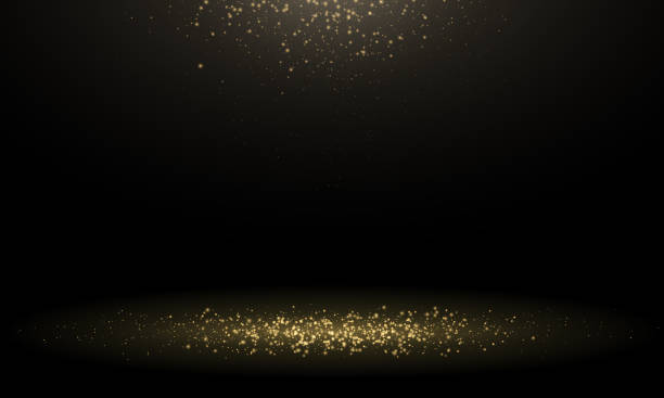 istock Abstract falling golden lights. Magic gold dust and glare. Festive Christmas background. Golden rain. Vector illustration. Golden glitter texture christmas abstract particle background 1543420649