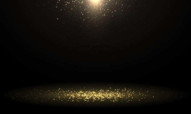 istock Abstract falling golden lights. Magic gold dust and glare. Festive Christmas background. Golden rain. Vector illustration. Golden glitter texture christmas abstract particle background 1543420652