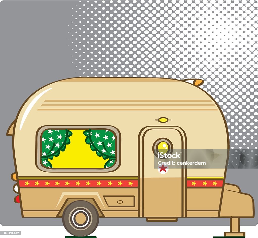 old caravan - Vetor de Amarelo royalty-free