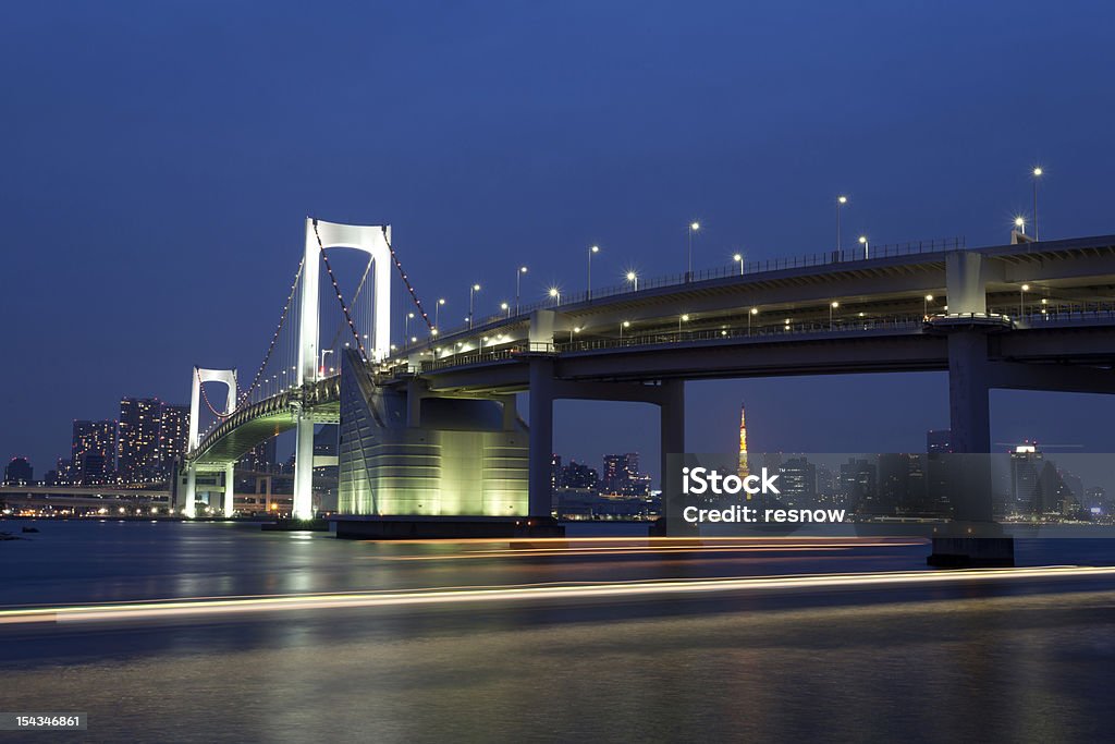 rainbow bridge rainbow bridge odaiba tokyo Bridge - Built Structure Stock Photo